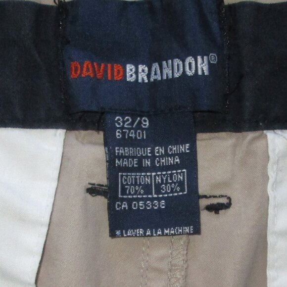 Men's David Brandon Khaki Cargo Shorts Size 32 - Picture 3 of 3